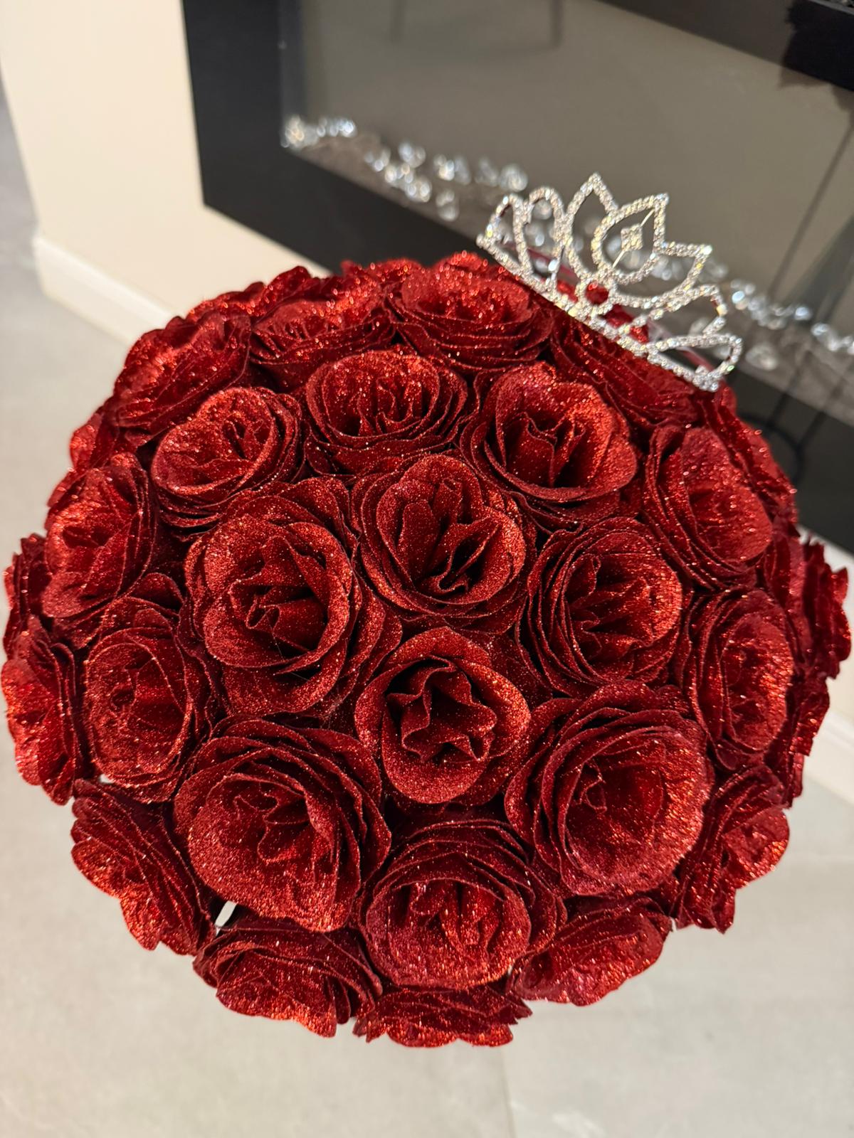 Trandafiri cu Sclipici | Buchete Strălucitoare Luxury