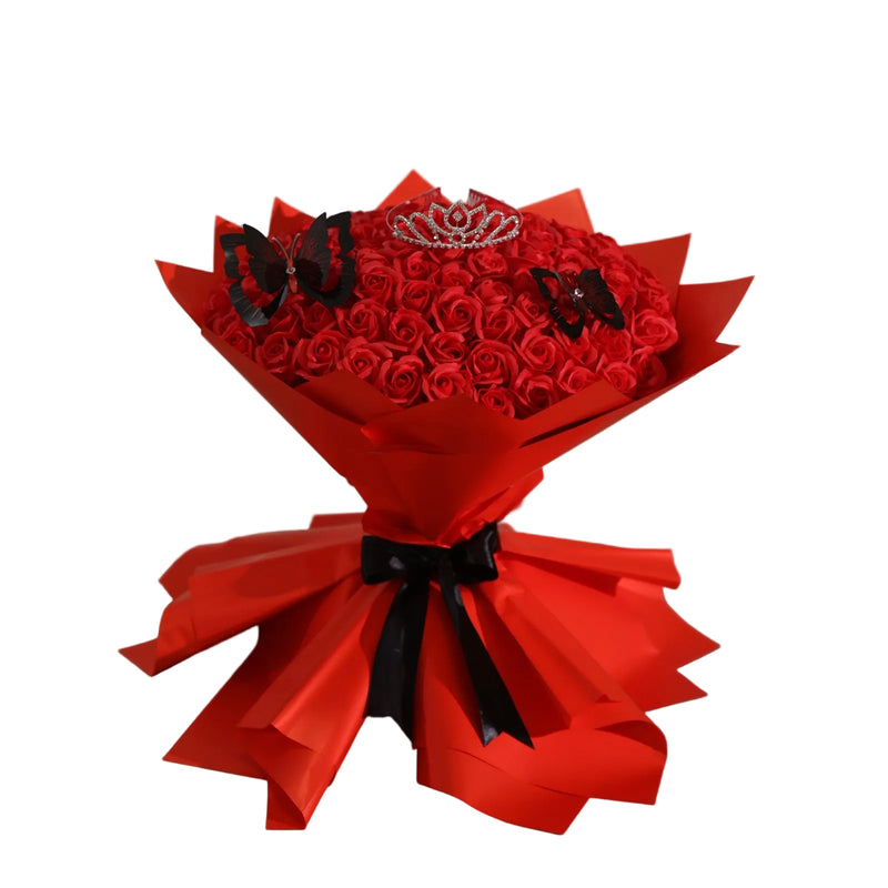 Buchet 101 Trandafiri Sapun Rosii - Pasiune Eterna