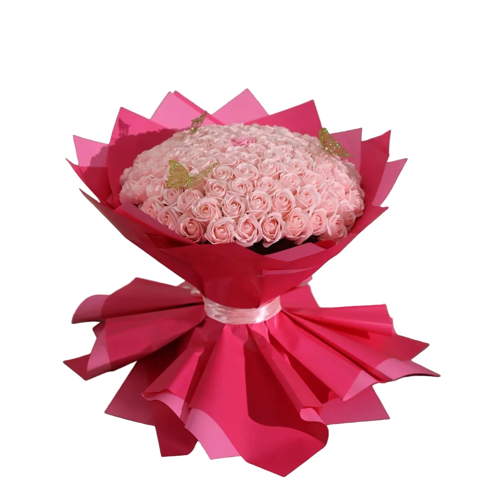 buchet-gigant-101-trandafiri-sapun-roz-tinut-in-brate