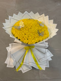 Buchet Gigant 101 Trandafiri de Săpun Galbeni – Accesorizat
